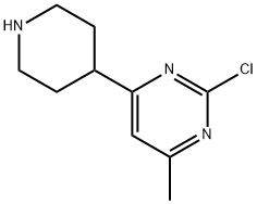 2-클로로-4-메틸-6-피페리딘-4-일-피리미딘 구조식 이미지