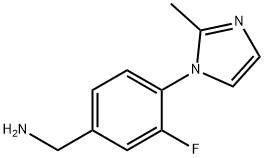 [3-fluoro-4-(2-methyl-1H-imidazol-1-yl)phenyl]methanamine Structure