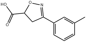 3-(3-methylphenyl)-4,5-dihydro-1,2-oxazole-5-carboxylic acid 구조식 이미지
