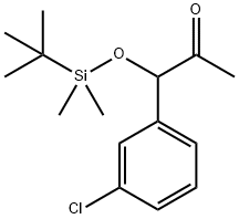 (+/-)-1-[(tert-butyldimethylsilyl)oxy]-1-(3-chlorophenyl)propan-2-one 구조식 이미지