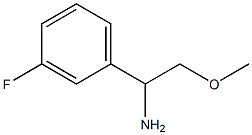 1-(3-fluorophenyl)-2-methoxyethan-1-amine Structure