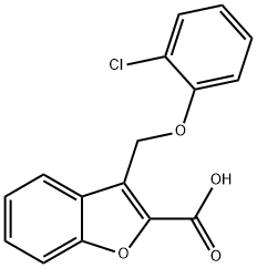 3-(2-chlorophenoxymethyl)-1-benzofuran-2-carboxylic acid Structure