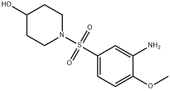 1-[(3-amino-4-methoxybenzene)sulfonyl]piperidin-4-ol Structure