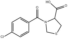 3-(4-chlorobenzoyl)-1,3-thiazolidine-4-carboxylic acid Structure