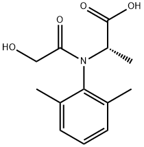 2-[N-(2,6-dimethylphenyl)-2-hydroxyacetamido]propanoic acid Structure