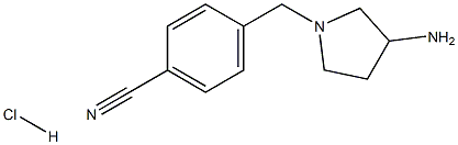 4-((3-aminopyrrolidin-1-yl)methyl)benzonitrile hydrochloride Structure