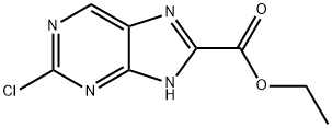 ethyl 2-chloro-9H-purine-8-carboxylate 구조식 이미지