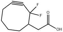 3-Cyclooctyne-1-acetic acid, 2,2-difluoro- Structure