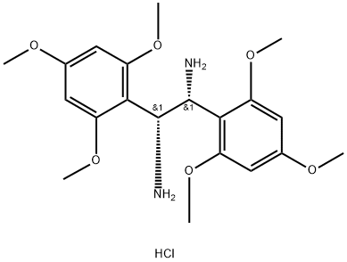 (1R,2R)-1,2-Bis(2,4,6-trimethoxyphenyl)ethane-1,2-diamine Dihydrochloride 구조식 이미지