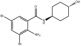 2-amino-3,5-dibromo-N-((1r,4r)-4-hydroxycyclohexyl)benzamide Structure