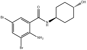 2-amino-3,5-dibromo-N-((1r,4r)-4-hydroxycyclohexyl)benzamide 구조식 이미지