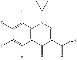 1-Cyclopropyl-5,6,7,8-tetrafluoro-4-oxo-1,4-dihydro-3-quinolinecarboxylic acid 구조식 이미지