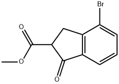 methyl 4-bromo-1-oxo-2,3-dihydro-1H-indene-2-carboxylate Structure