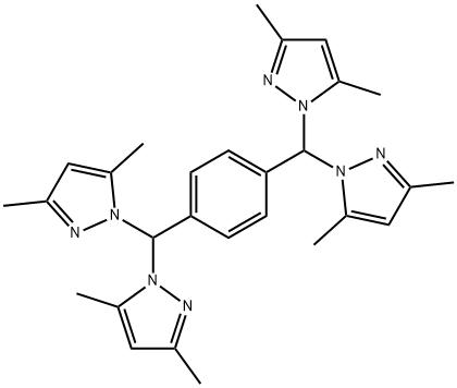 1,4-bis(bis(3,5-dimethyl-1H-pyrazol-1-yl)methyl)benzene Structure