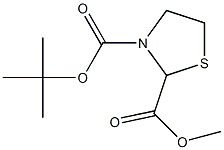 Methyl 3-Boc-thiazolidine-2-carboxylate, 97% Structure