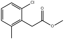 Benzeneacetic acid, 2-chloro-6-methyl-, methyl ester Structure