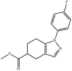 methyl 1-(4-fluorophenyl)-4,5,6,7-tetrahydro-1H-indazole-5-carboxylate Structure