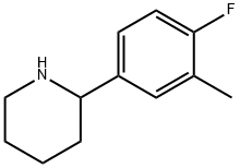 2-(4-fluoro-3-methylphenyl)piperidine Structure