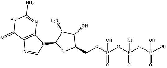 2'-Amino-2'-deoxyguanosine-5'-triphospate tetralithium salt 구조식 이미지