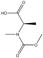 (2R)-2-[(methoxycarbonyl)(methyl)amino]propanoic acid 구조식 이미지