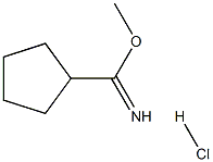 Cyclopentanecarboximidic acid, methyl ester, hydrochloride Structure