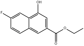 에틸6-플루오로-4-히드록시-2-나프토에이트 구조식 이미지