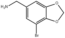 (7-bromo-2H-1,3-benzodioxol-5-yl)methanamine Structure