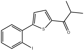 1-[5-(2-iodophenyl)thiophen-2-yl]-2-methylpropan-1-one 구조식 이미지