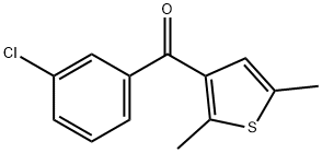 (3-chlorophenyl)(2,5-dimethylthiophen-3-yl)methanone Structure