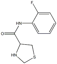 N-(2-fluorophenyl)-1,3-thiazolidine-4-carboxamide 구조식 이미지