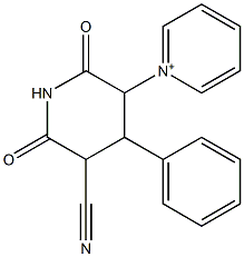 1-(5-cyano-2,6-dioxo-4-phenyl-3-piperidinyl)pyridinium Structure