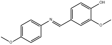 2-methoxy-4-{[(4-methoxyphenyl)imino]methyl}phenol Structure