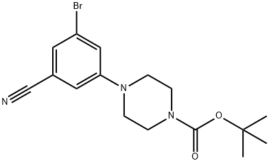 tert-butyl 4-(3-bromo-5-cyanophenyl)piperazine-1-carboxylate Structure