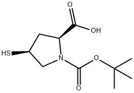 (2S,4S)-N-Boc-cis-4-mercapto-L-proline Structure