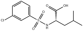 L-Leucine, N-[(3-chlorophenyl)sulfonyl]- Structure