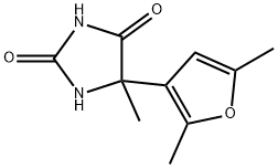 5-(2,5-dimethylfuran-3-yl)-5-methylimidazolidine-2,4-dione Structure