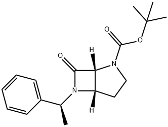 (1R,5S)-tert-butyl 7-oxo-6-((S)-1-phenylethyl)-2,6-diaza-bicyclo[3.2.0]heptane-2-carboxylate 구조식 이미지