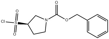 benzyl (R)-3-(chlorosulfonyl)pyrrolidine-1-carboxylate 구조식 이미지