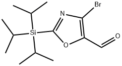 5-Oxazolecarboxaldehyde, 4-bromo-2-[tris(1-methylethyl)silyl]- 구조식 이미지