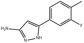 3-(3-fluoro-4-methylphenyl)-1H-pyrazol-5-amine Structure