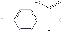 (4-Fluorophenyl)acetic-2,2-d2 Acid Structure