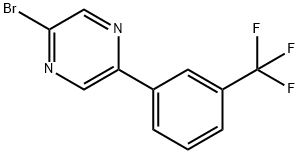 2-Bromo-5-(3-trifluoromethylphenyl)pyrazine 구조식 이미지