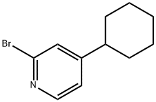 2-Bromo-4-(cyclohexyl)pyridine 구조식 이미지