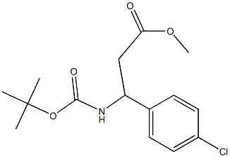 methyl 3-(tert-butoxycarbonylamino)-3-(4-chlorophenyl)propanoate Structure