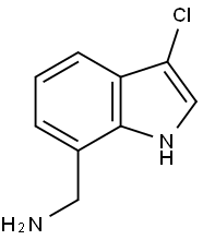 (3-chloro-1H-indol-7-yl)methanamine Structure