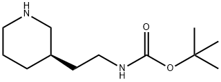 tert-butyl (R)-(2-(piperidin-3-yl)ethyl)carbamate Structure