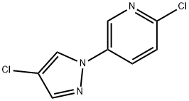 2-chloro-5-(4-chloro-1H-pyrazol-1-yl)pyridine 구조식 이미지