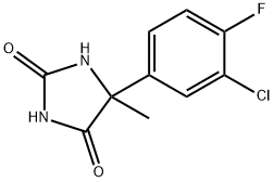 5-(3-chloro-4-fluorophenyl)-5-methylimidazolidine-2,4-dione 구조식 이미지