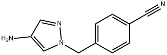 4-[(4-amino-1H-pyrazol-1-yl)methyl]benzonitrile 구조식 이미지