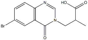 3-(6-Bromo-4-oxoquinazolin-3(4H)-yl)-2-methylpropanoic acid Structure